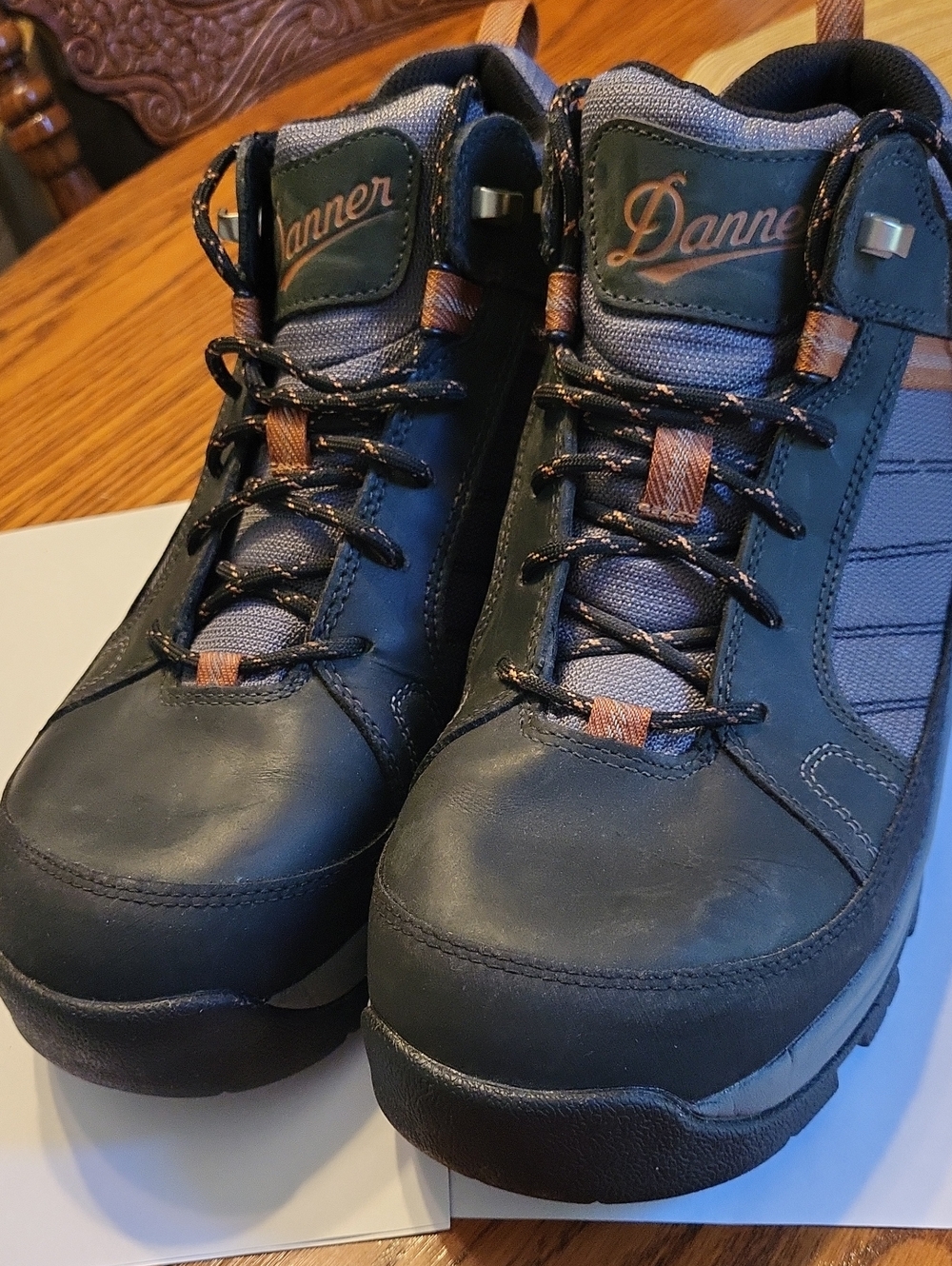 Danner Men’s Black and Brown Lace-Up Hiking Boots